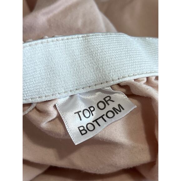 Hotel Style Bedding Set 4pc Pink Cotton Blend Full Flat Fitted Sheet Pillowcase - Picture 2 of 4